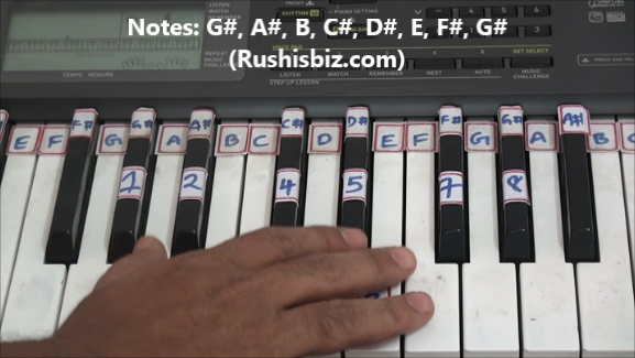 'G#' Minor Scale Positions